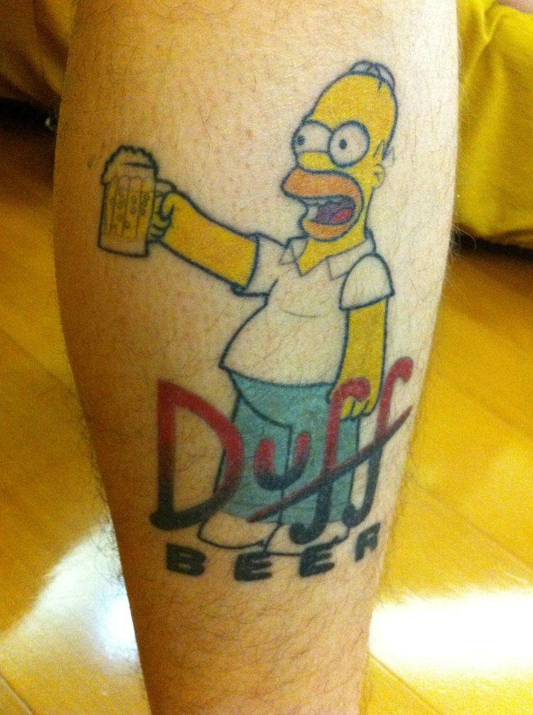 Татуировки с героями мультфильмов