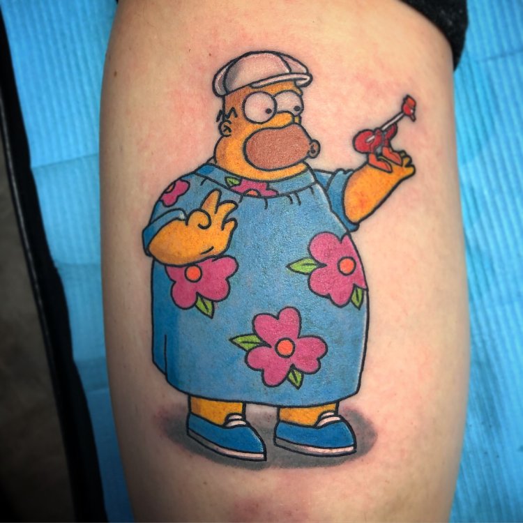 Тату гомер и пончик