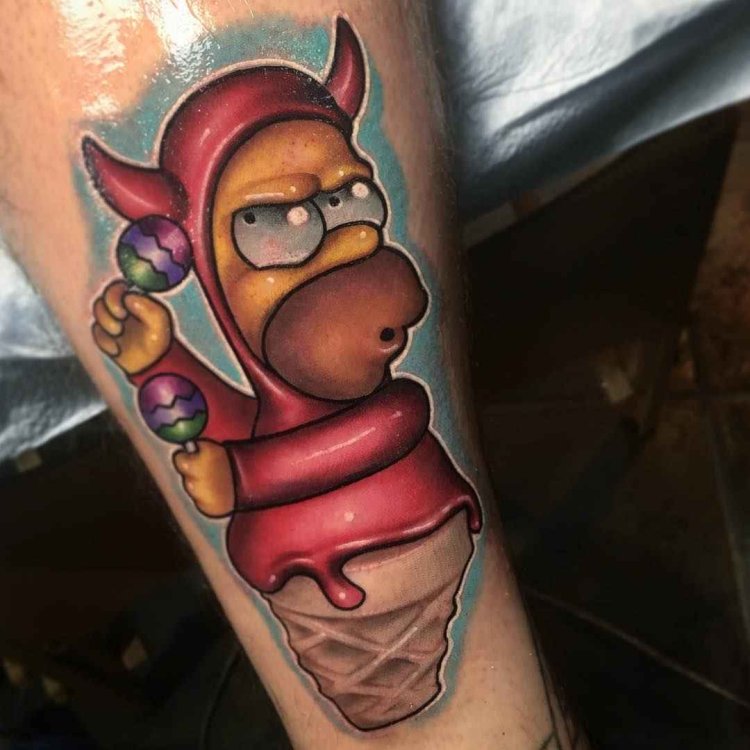 Тату симпсоны цветная