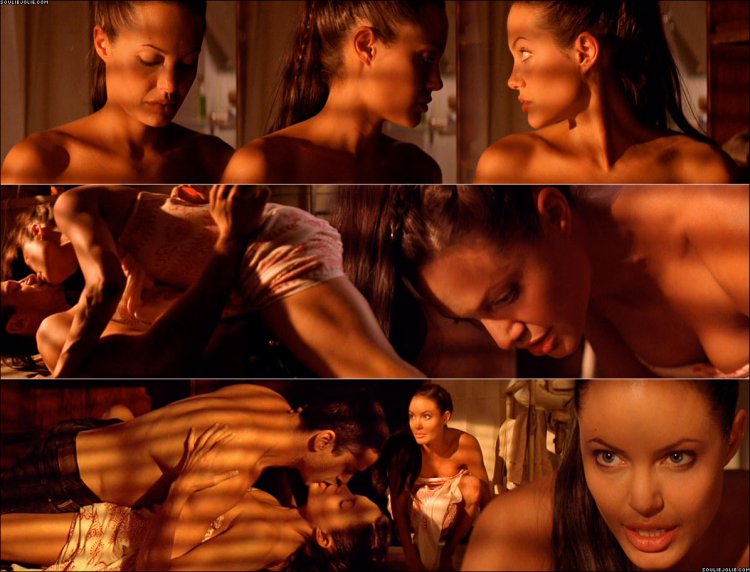 Голая грудь Анджелины Джоли