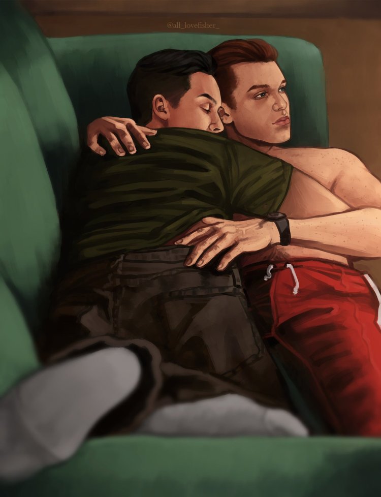 Йен Галлагер и Микки Милкович арт