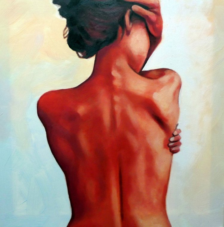 Брюнетка вид сзади