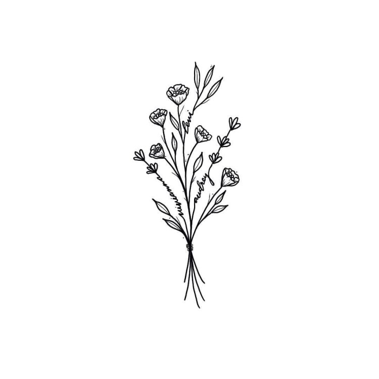 Эскиз тату цветок