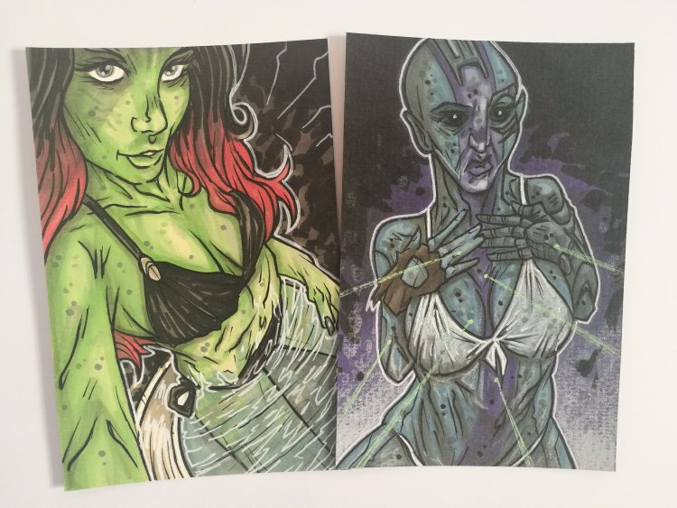 Зои Салдана Гамора голая