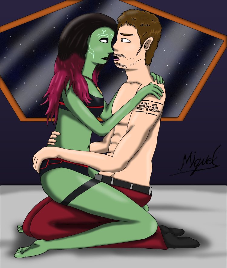 Зои Салдана Гамора голая