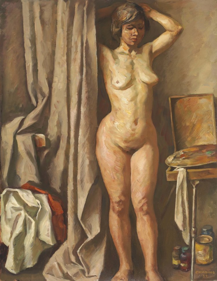 Ню фотосессия в мастерской