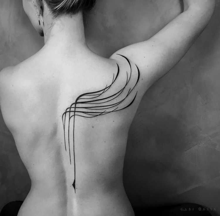 Тату на всю спину женские