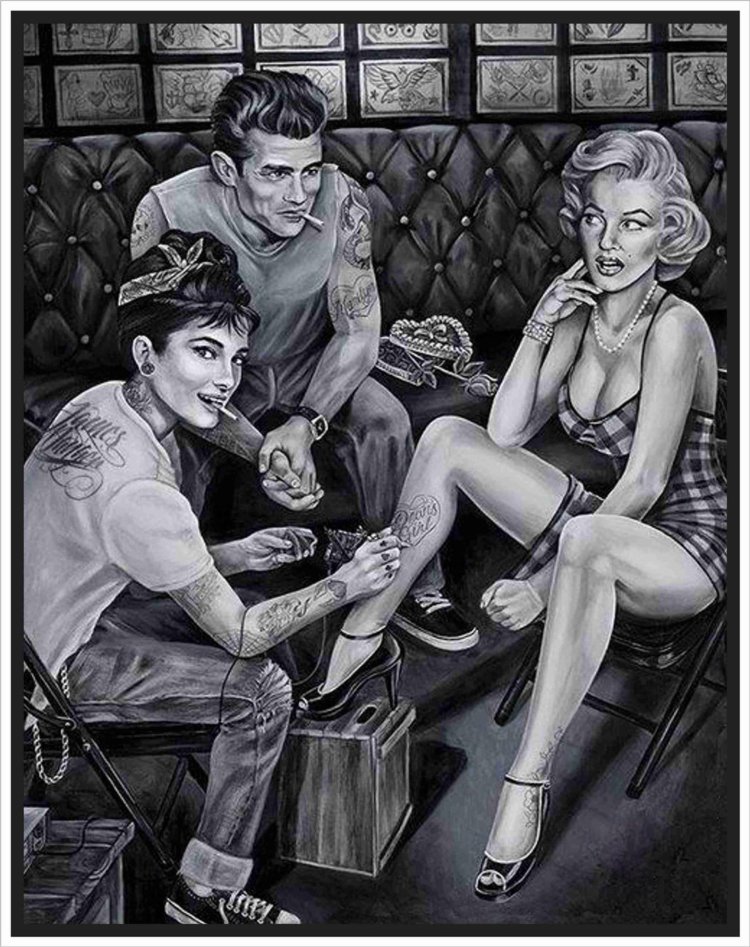 Карикатуры муж и жена в кровати