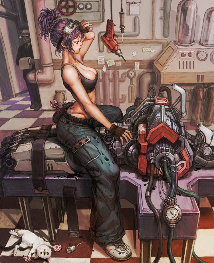 Cyberpunk механик Art