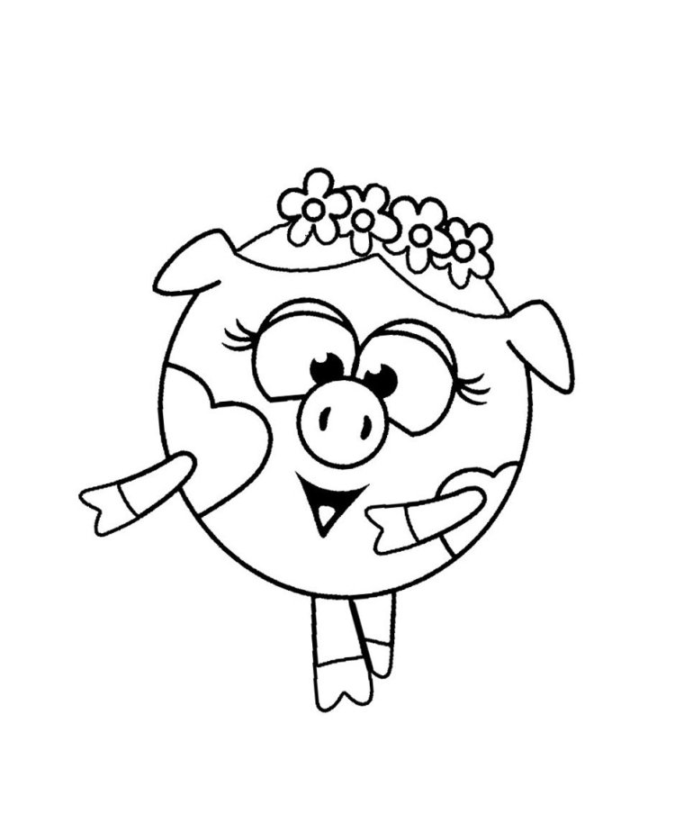 Смешарики раскраска для детей нюша