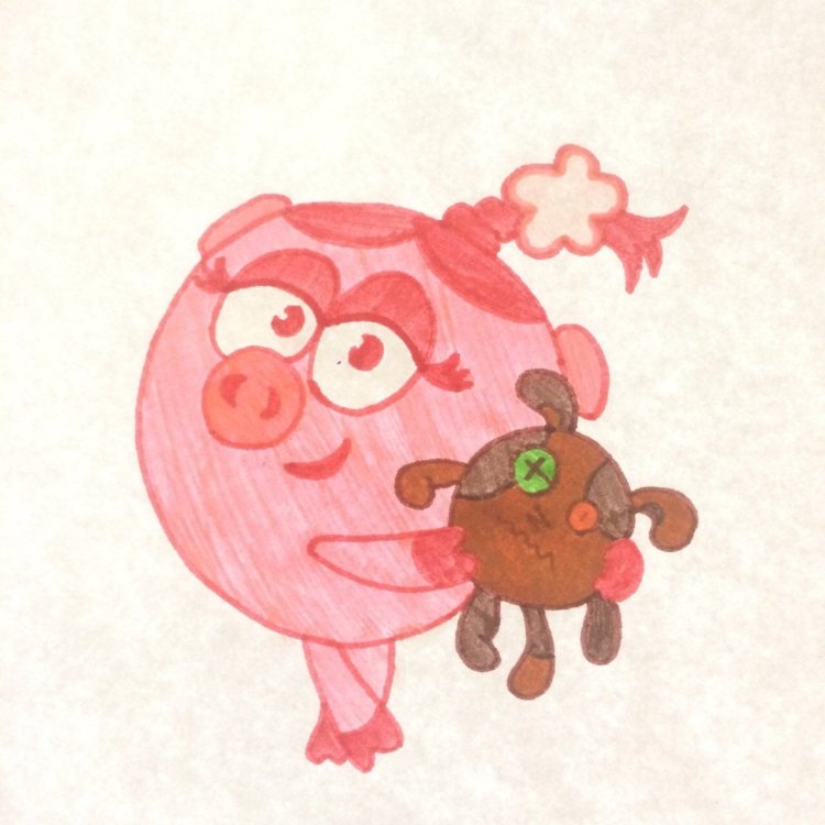 Смешарики Нюша и Копатыч