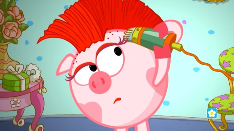 Прическа нюши из смешариков