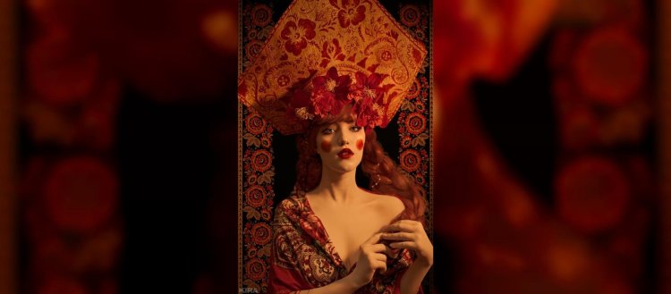 Красивая в кокошнике голая