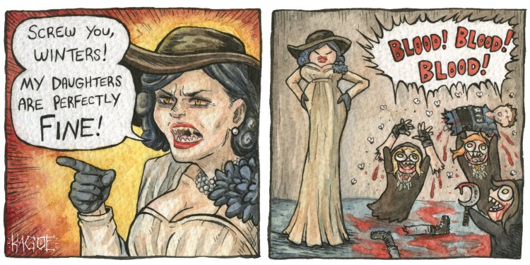 Леди Димитреску facesitting