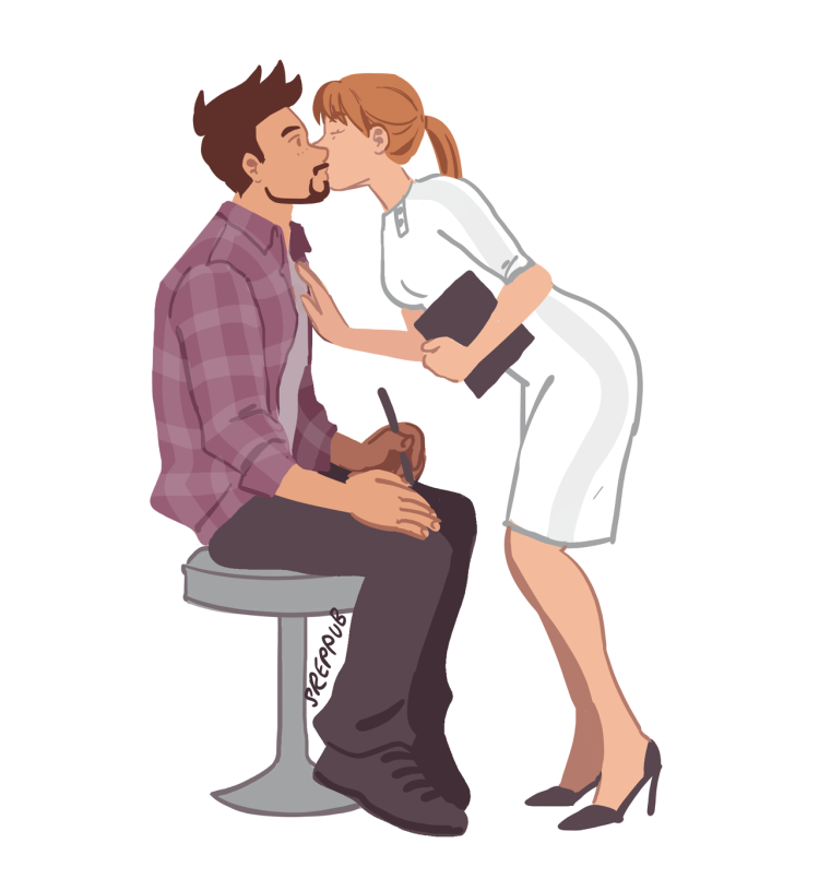 Мультяшный поцелуй