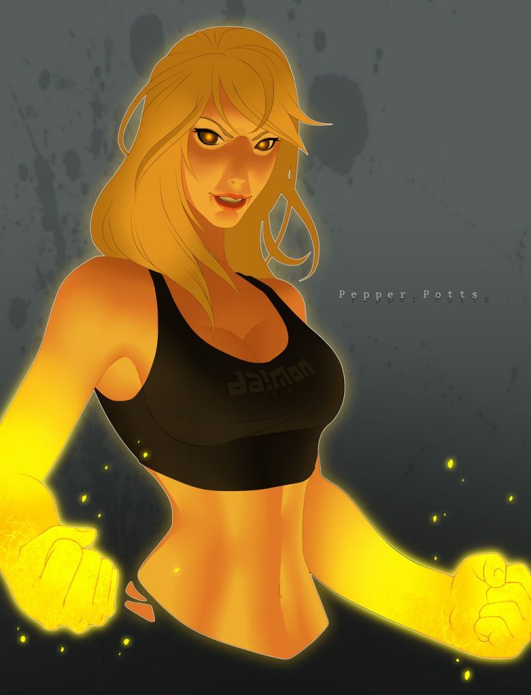 Пеппер Поттс в костюме косплей