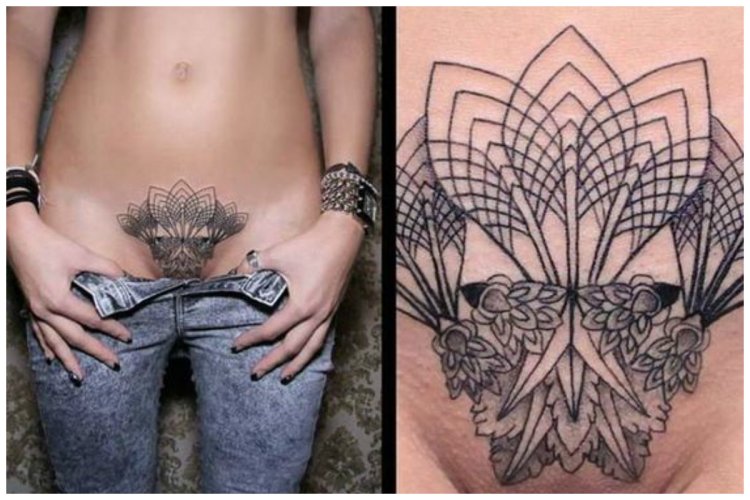 Бабочка на лобковой