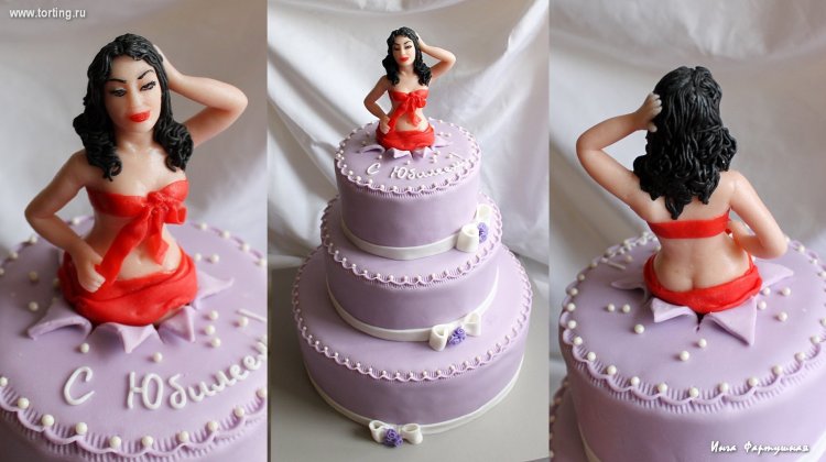Торт в виде девушки