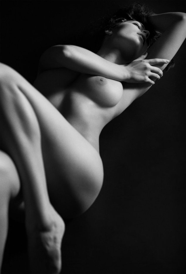 Vertical Black and White nude nude photo
