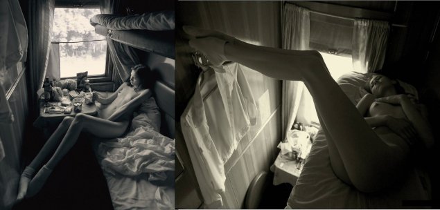 В поезде ню