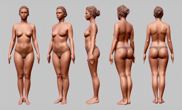 Женское тело со всех сторон