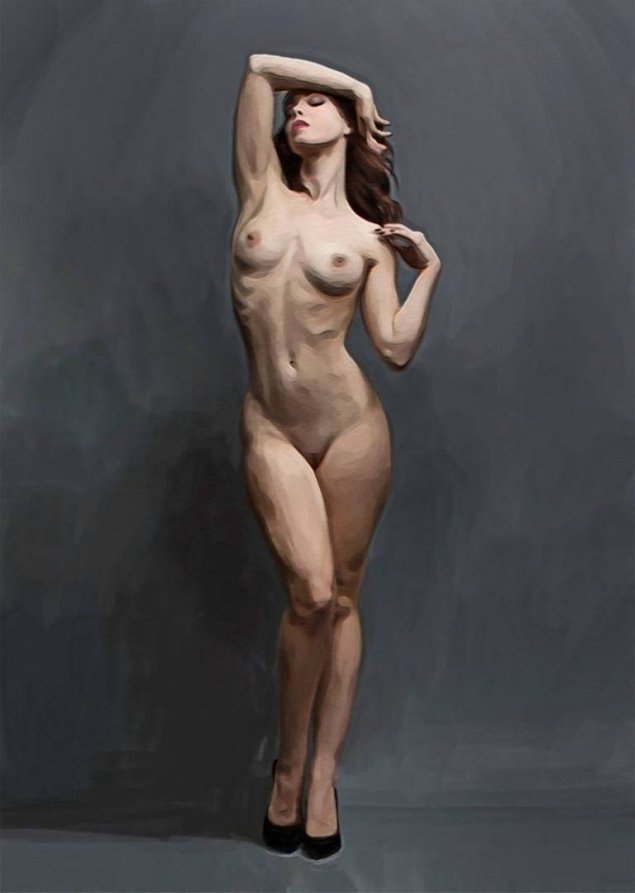 Красивое голое женское тело