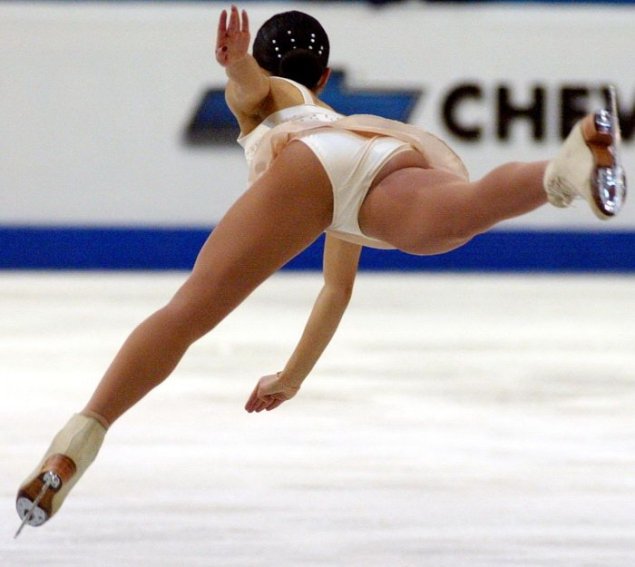 Фигуристки в трусах