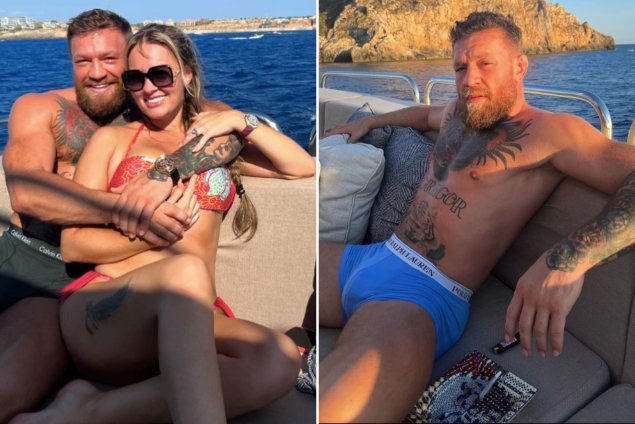 Конор МАКГРЕГОР С женой на яхте