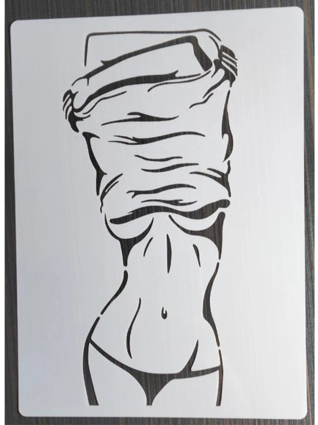 Трафарет торса девушки