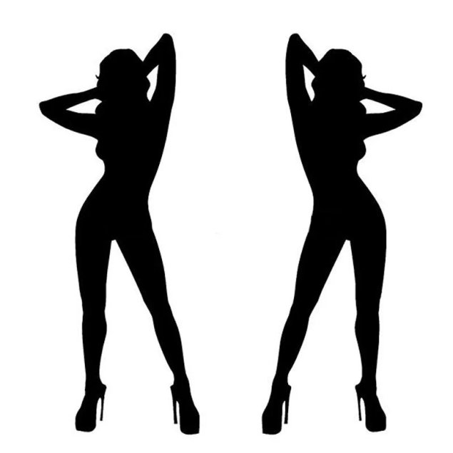 Эротичный женский силуэт
