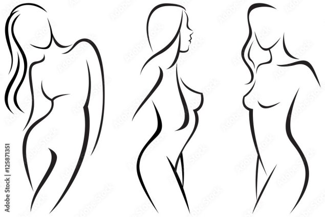 Силуэт женского тела