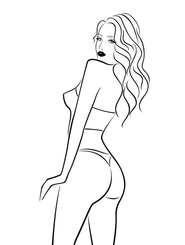 Очертания женской фигуры