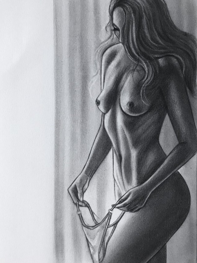 Рисунки карандашом голые девушки