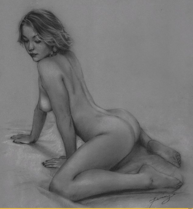 Эротические рисунки простым карандашом