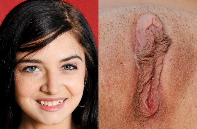 Лицо и вагина порнозвезд