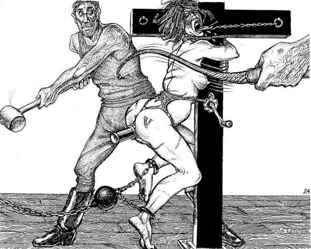 Пытки гениталий мужчин рисунок