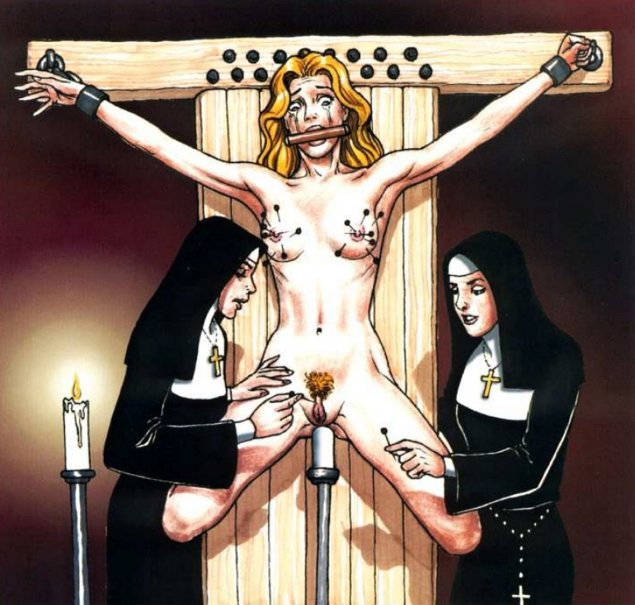 Монашка с крестом