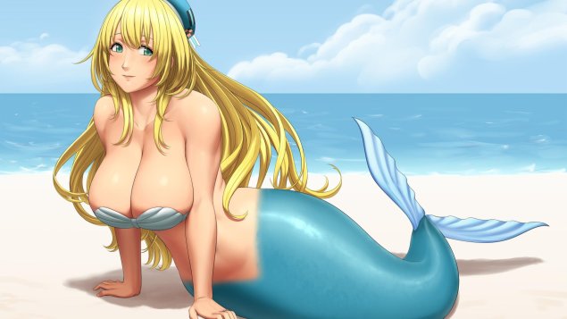 Русалка с большими сиськами