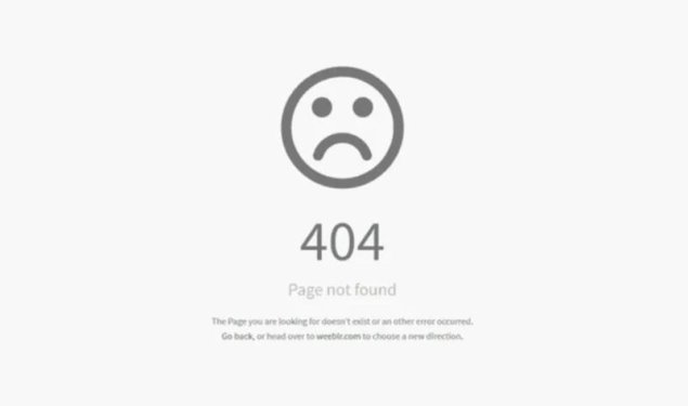 Error 404 page not found