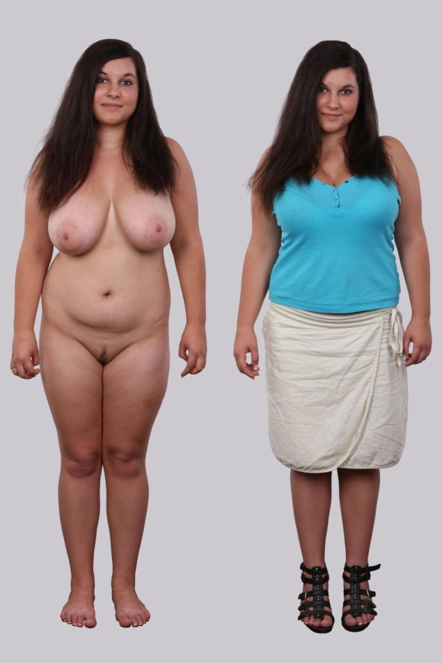 Полные женщины одетые и раздетые