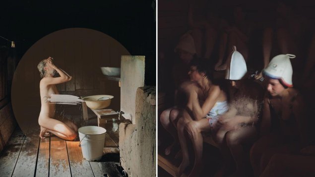 Женщины в деревенских банях