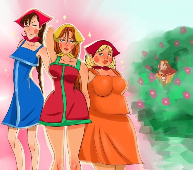 Три богатыря жены