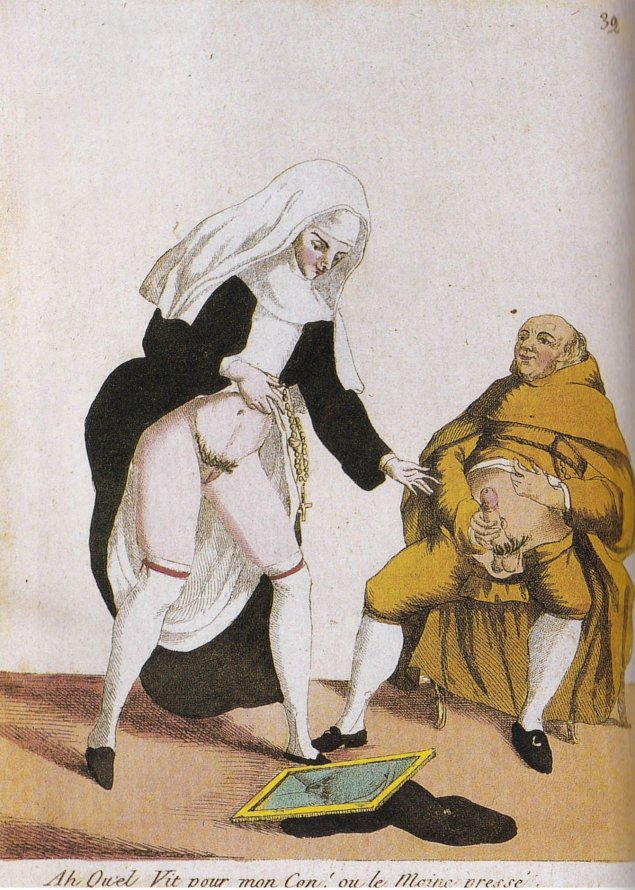 Эротические гравюры с монахинями