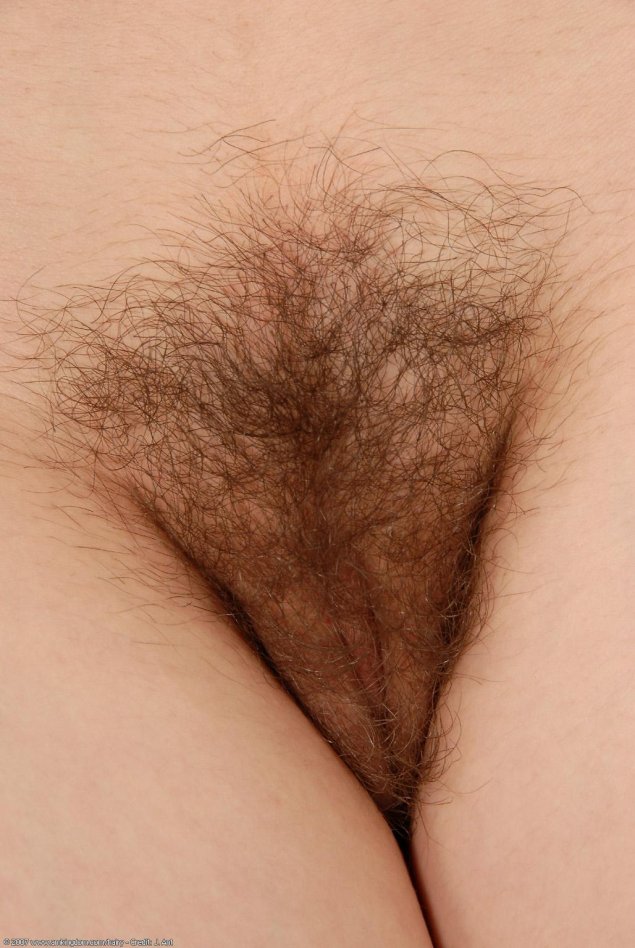 Очень волосатый женский лобок