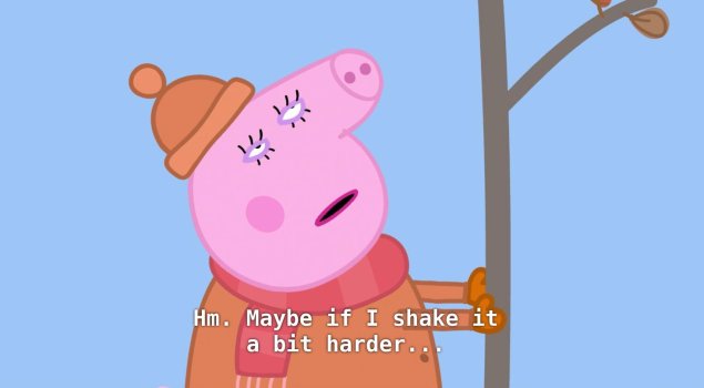 Свинка пеппа осень