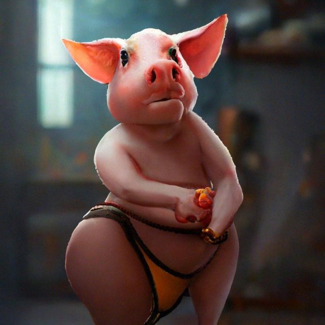 Свинья в стрингах