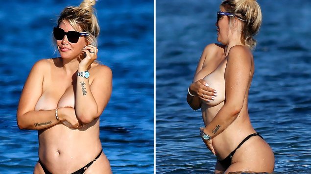 Wanda nara üstsüz