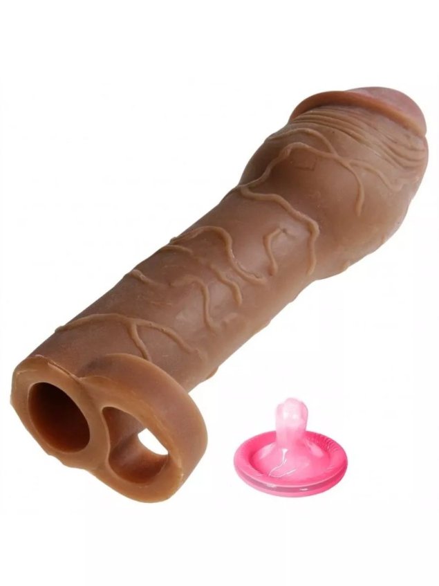 Pipedream насадка с кольцом perfect extension with ball strap - см.