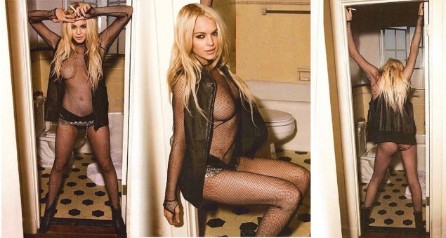 Голая Линдси Лохан папарацци