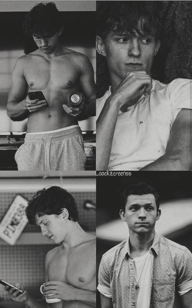 Том Холланд без футболки